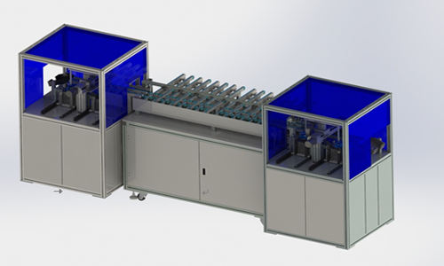 In-line 8 (5) doffing machine