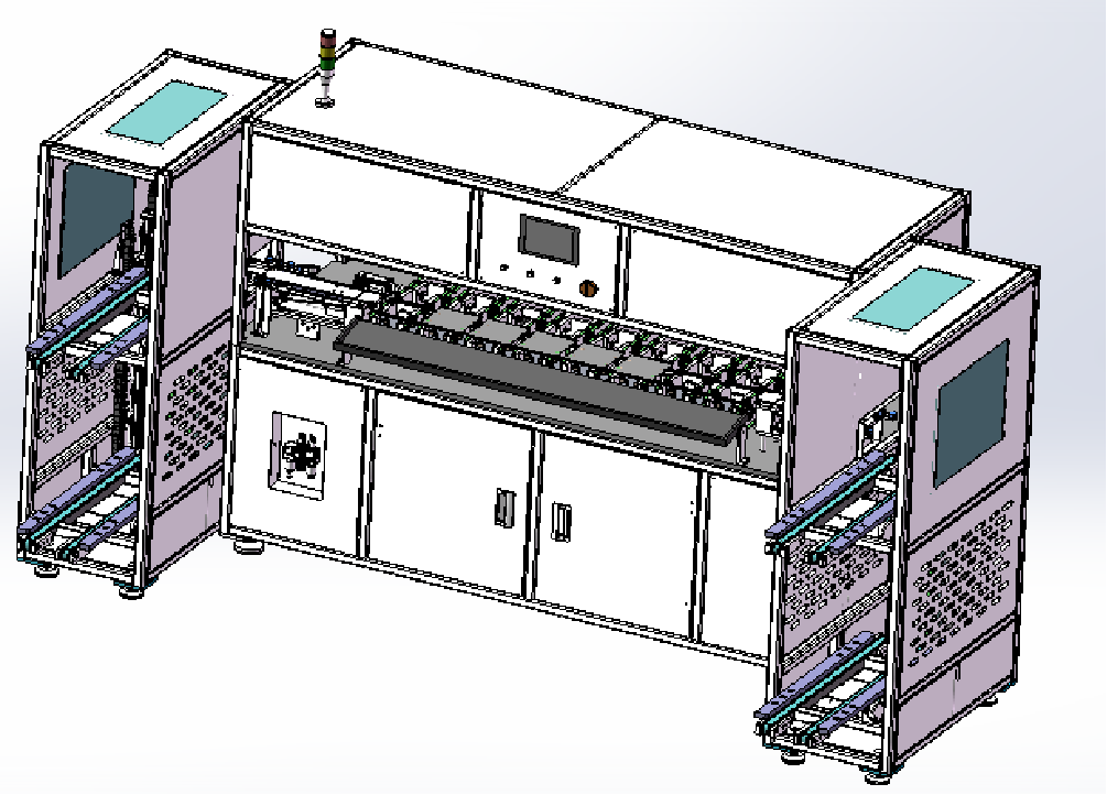 In-line 8 (5) doffing machine